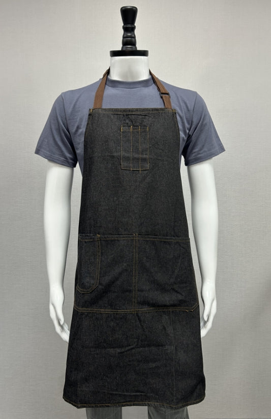 Washed denim simple and fashionable apron
