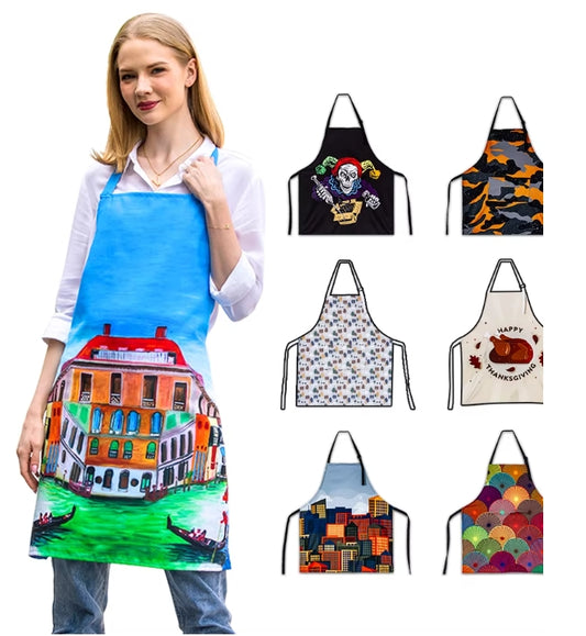 Artists Apron Kitchen Chef Designs Patterns Servers Apron with Pockets