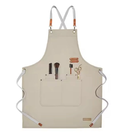 High Quality Canvas Apron High Waterproof Portable Canvas Apron Restaurant Bar Apron With Custom Logo Print