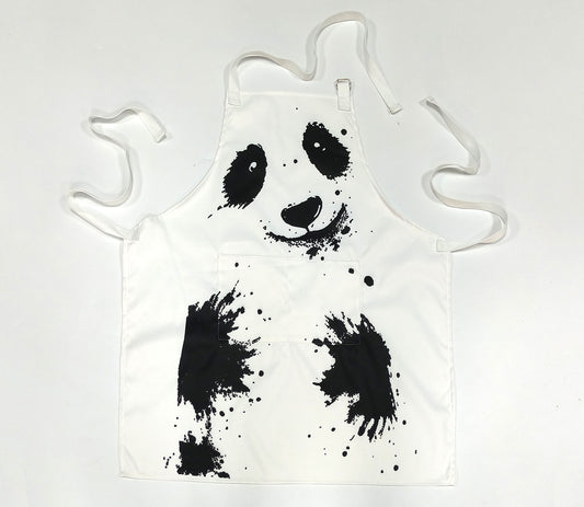 Original Chinese-style giant panda ink-wash painting apron