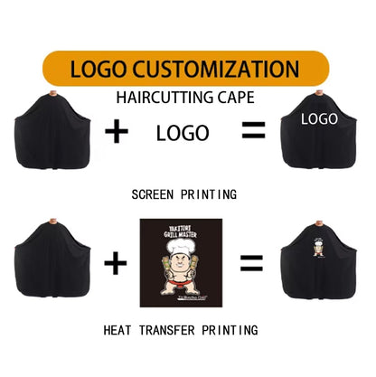 Wholesale Custom Logo Hair Salon Capes With Silicone Neck for Waterproof Hairdressing Cape