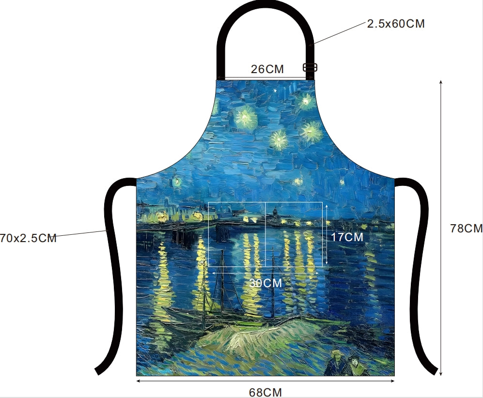 Original Starry Night cultural and creative apron