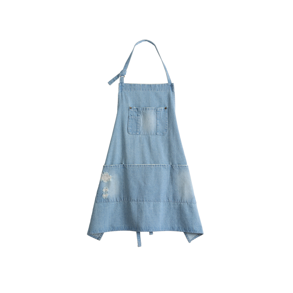 Distressed cotton denim apron-EAPRON- Apron, Oven mitt, Pot holder, Tea towel, Table cloth