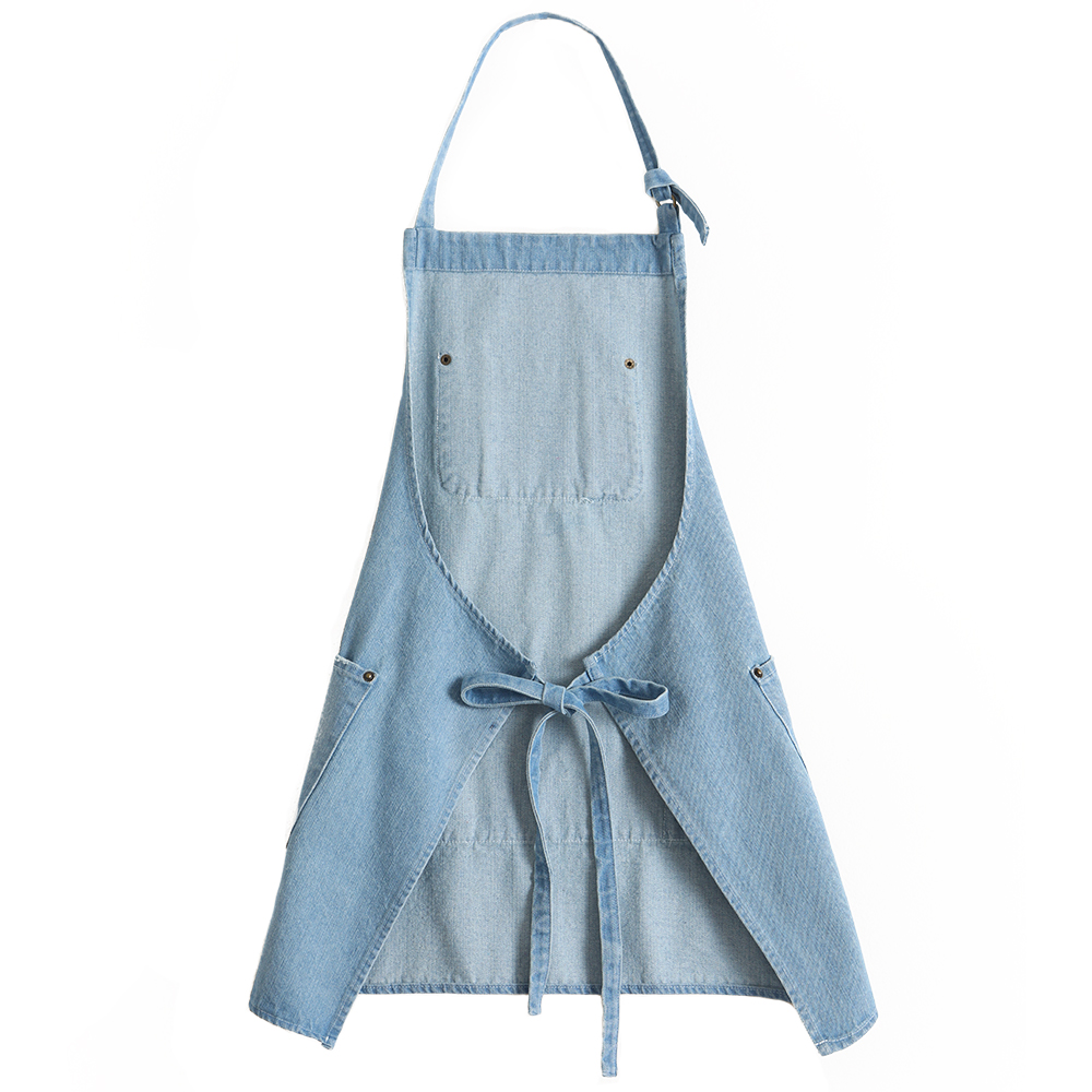 做舊棉質牛仔圍裙-EAPRON- 圍裙、烤箱手套、鍋架、茶巾、桌布