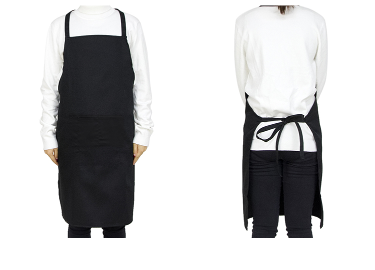 Polyester  basic apron with  pockets QS-PWN0002-kitchen textile,apron,oven mitt,pot holder,tea towel,hairdressing cape