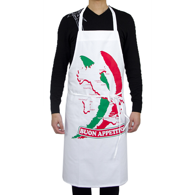 Cotton apron with customized printing QS-SK0140-kitchen textile,apron,oven mitt,pot holder,tea towel,hairdressing cape