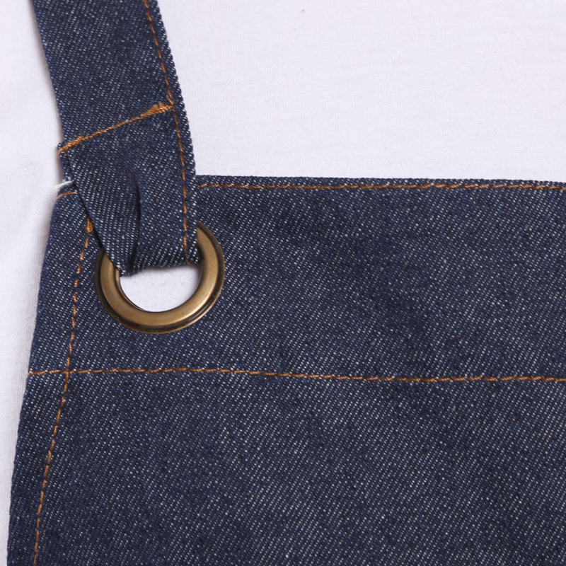 12.5oz cotton denim apron with crossback strap and buckle QS-NZ0020-kitchen textile,apron,oven mitt,pot holder,tea towel,hairdressing cape