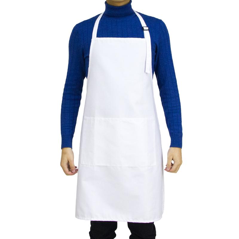 White Chef Bib Apron-kitchen textile,apron,oven mitt,pot holder,tea towel,hairdressing cape