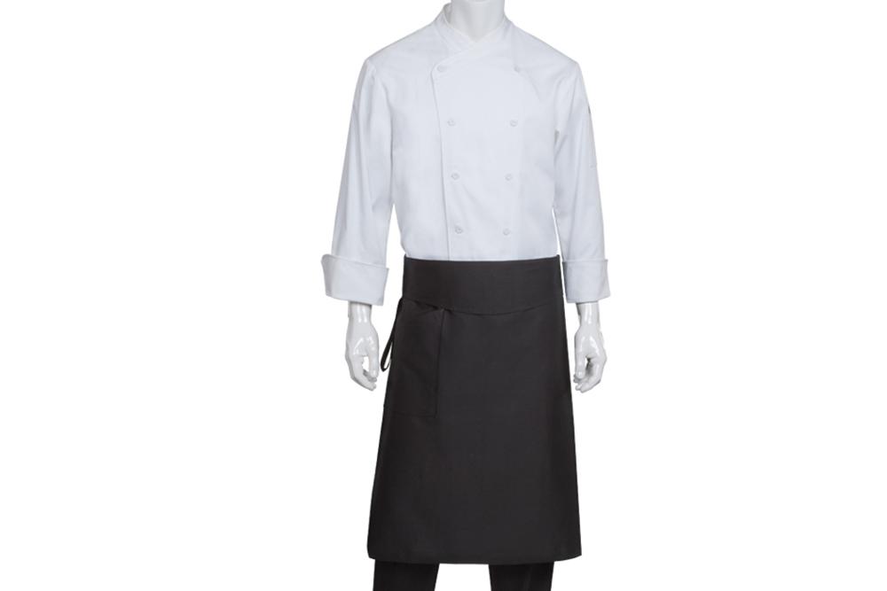 Black Chef Aprons With Pockets-kitchen textile,apron,oven mitt,pot holder,tea towel,hairdressing cape