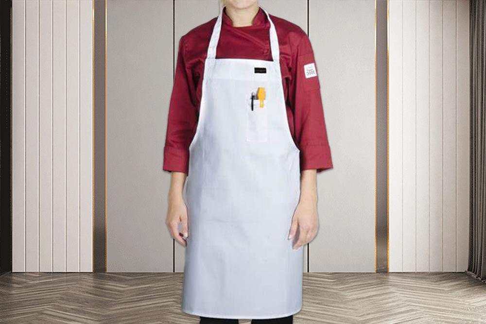 Mid length apron with pocket-kitchen textile,apron,oven mitt,pot holder,tea towel,hairdressing cape