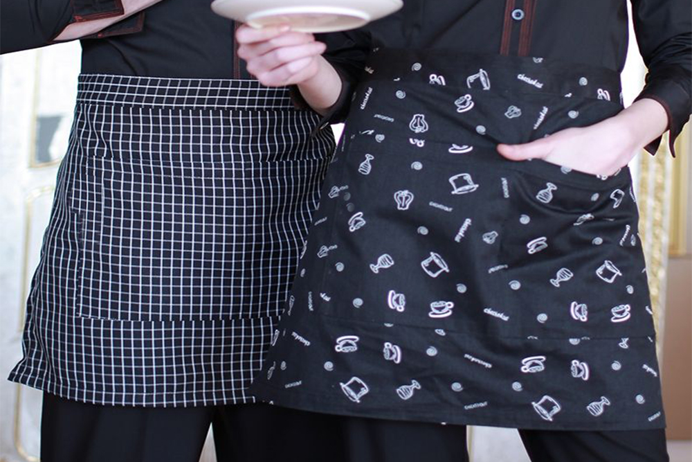 half apron with pockets pattern-kitchen textile,apron,oven mitt,pot holder,tea towel,hairdressing cape