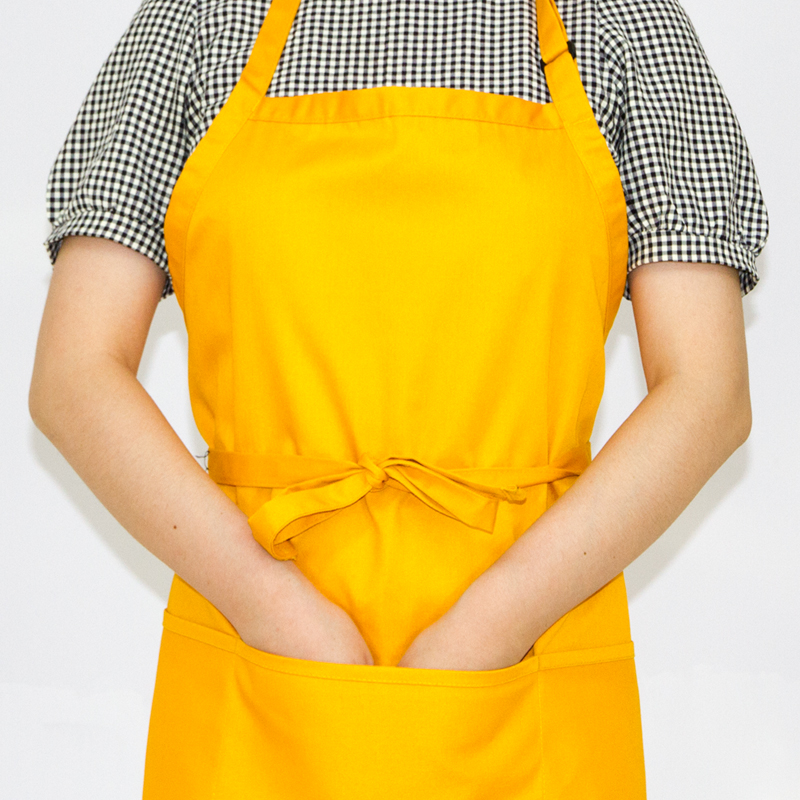 Polyester-cotton adjustable buckle customized Logo kitchen apron-kitchen textile,apron,oven mitt,pot holder,tea towel,hairdressing cape