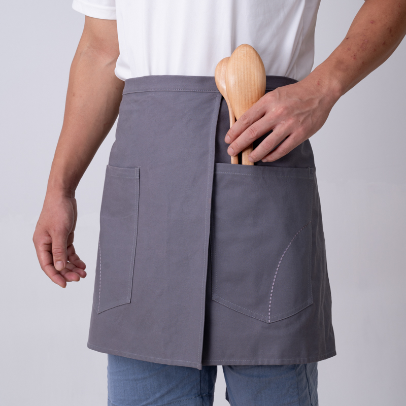 Enzyme wash fabric waist apron BS-SK0069-kitchen textile,apron,oven mitt,pot holder,tea towel,hairdressing cape
