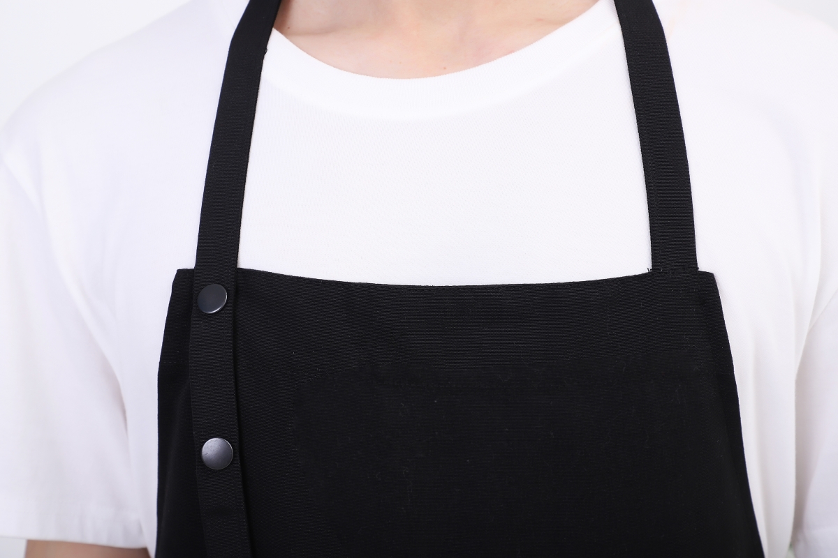 Poly canvas apron QS-FB0059-キッチンテキスタイル、エプロン、オーブンミット、鍋つかみ、ティータオル、理髪ケープ